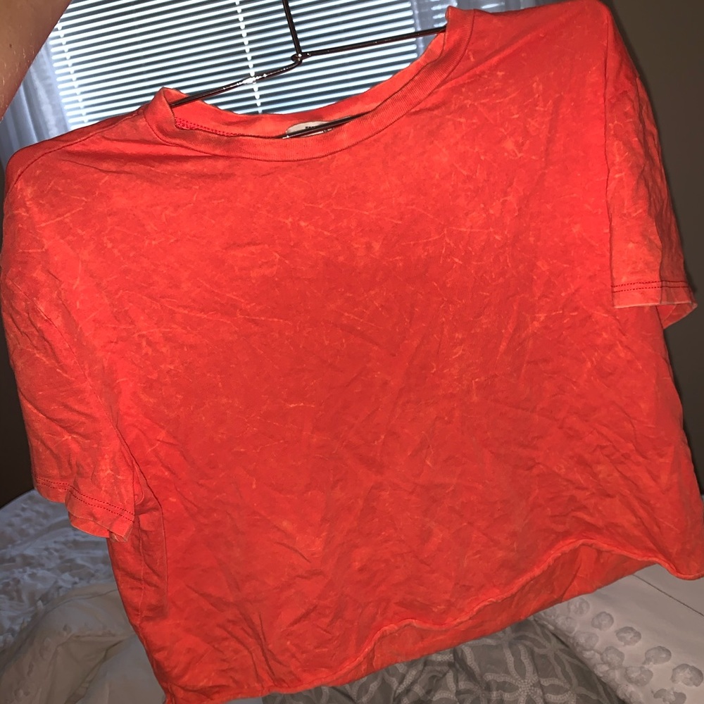 orange crop top